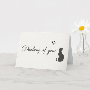 Tarjeta Pensamiento minimalista de ti Crema de simpatía po