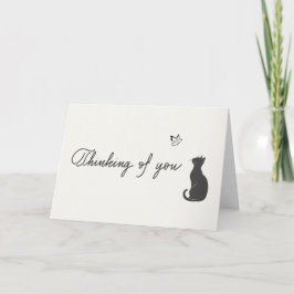 Tarjeta Pensamiento minimalista de ti Crema de simpatía po