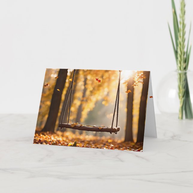 Tarjeta Pensamiento Otoño De Ti (Anverso)