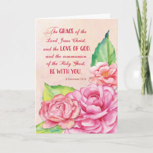 Tarjeta Pensamiento religioso de usted Escritura Rosa rosa