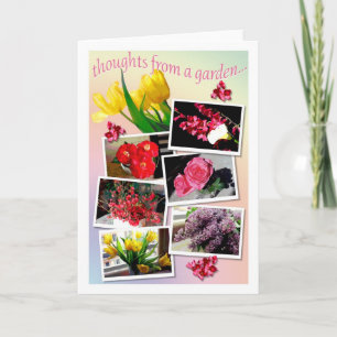 Tarjeta pensamientos de un jardín...
