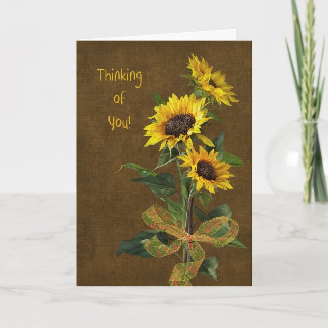 Tarjeta Pensamientos del girasol (Anverso)