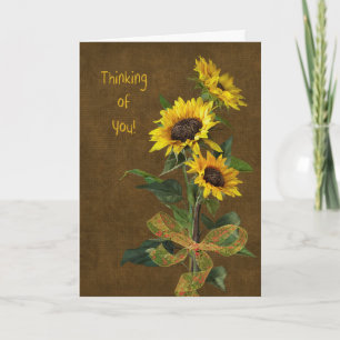 Tarjeta Pensamientos del girasol