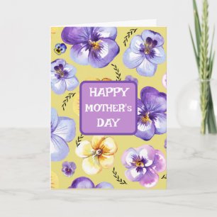 Tarjeta Pensamientos Personalizados Púrpura Lavanda Amaril
