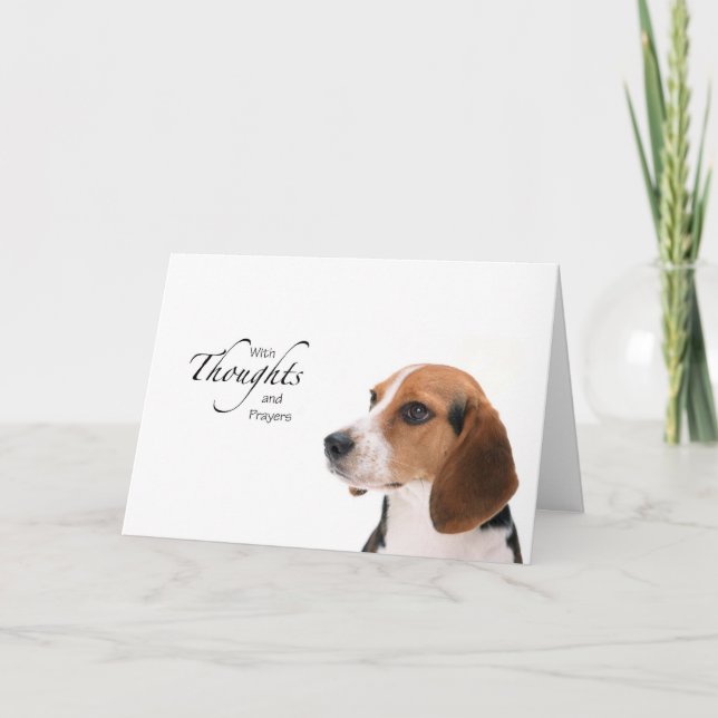 Tarjeta Pensamientos y oraciones de perros (Anverso)