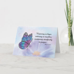 Tarjeta Pensamientos y Oraciones en Mariposa de Momento Di