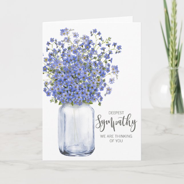 Tarjeta pensando en sus condolencias pérdida querida queri (Anverso)