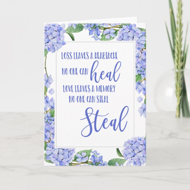 Tarjeta pensando en sus condolencias pérdida querida queri (Anverso)