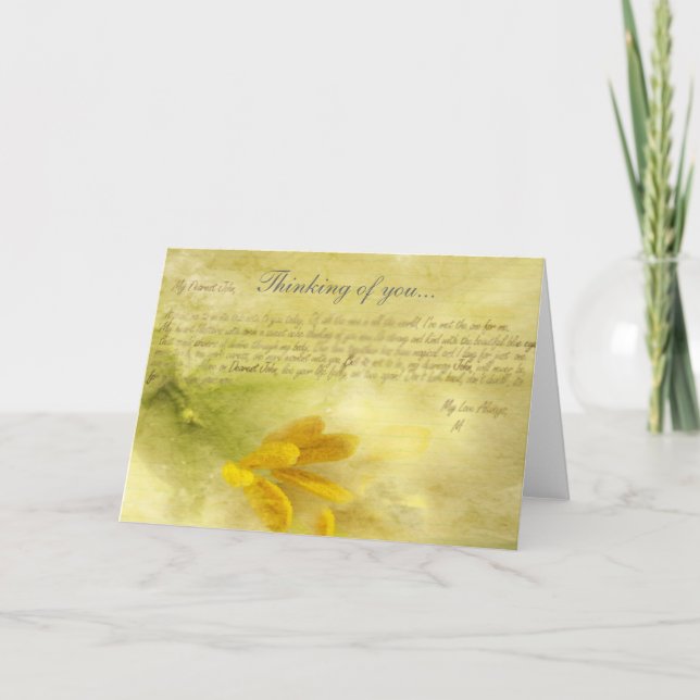 Tarjeta Pensando en ti... (Anverso)