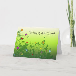 Tarjeta Pensando en ti, amigo