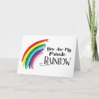 Tarjeta Pensando en ti, amigo, eres mi arcoiris privado