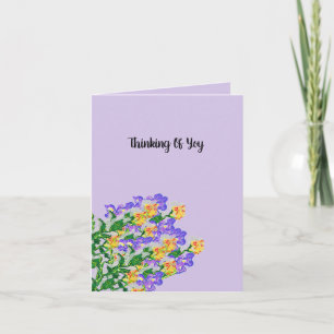 Tarjeta Pensando en ti: Bouquet de flores