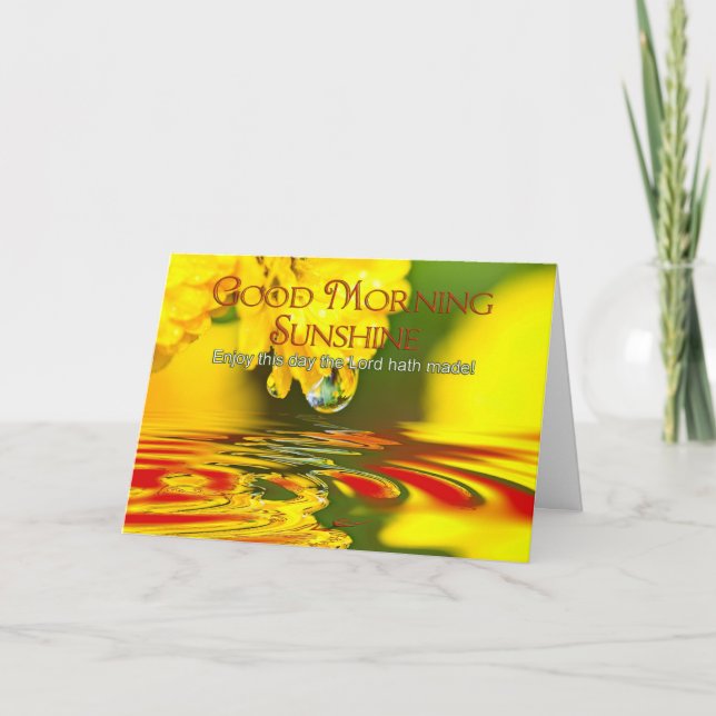 Tarjeta Pensando en ti - Buenos días Sunshine (Anverso)
