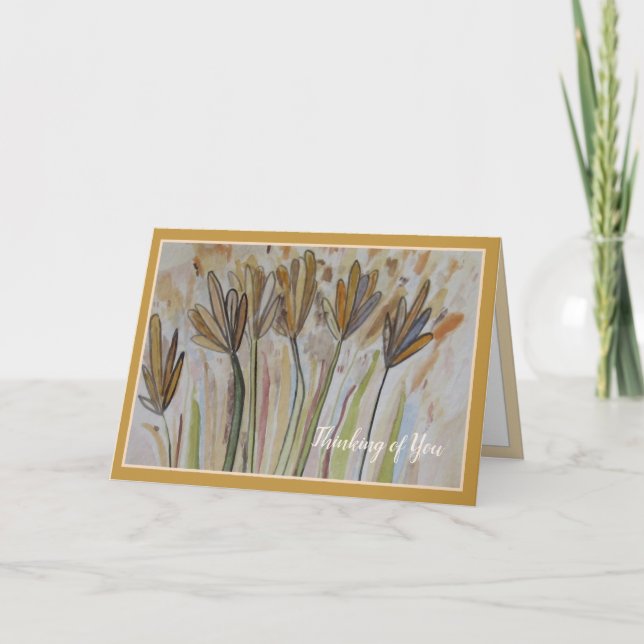 Tarjeta Pensando en ti - Campo de flores silvestres (Anverso)