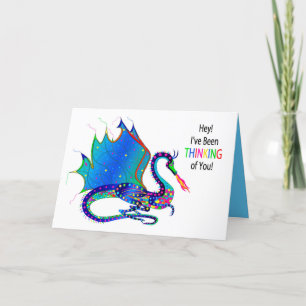 Tarjeta Pensando en ti, colección Dragon Kaleidoscope