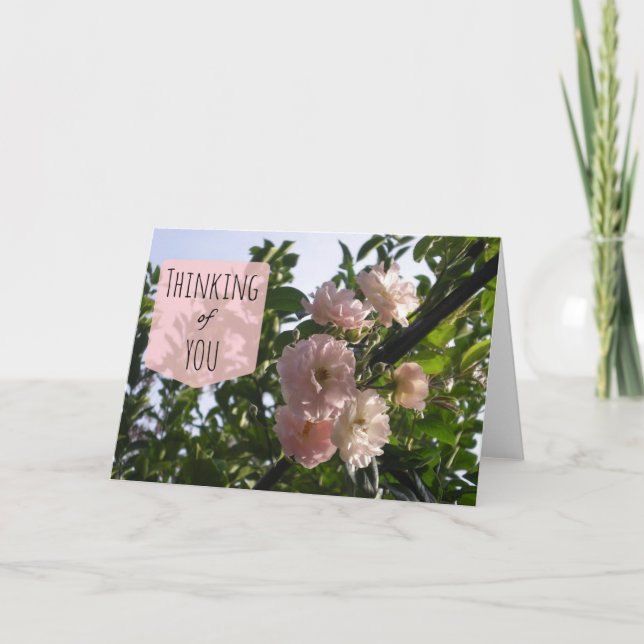 Tarjeta Pensando en ti como rosas rosas rosas rosas (Anverso)