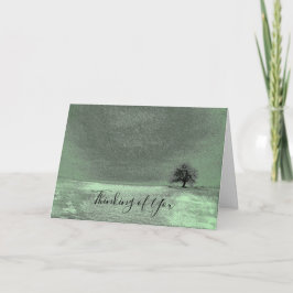 Tarjeta Pensando en Ti con un árbol solitario