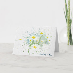 Tarjeta Pensando En Ti Daisy Splash