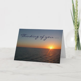 Tarjeta "Pensando en ti" de Sunrise at Sea