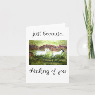 Tarjeta Pensando en ti, el arte ovino de Escocia