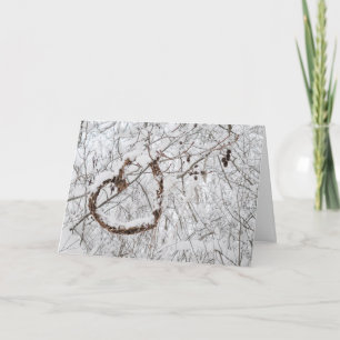 Tarjeta Pensando en ti en el corazón del invierno