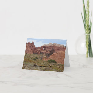 Tarjeta Pensando en ti, español