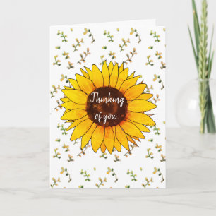 Tarjeta pensando en ti (floral)