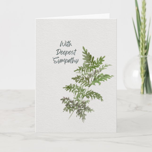 Tarjeta Pensando en Ti – Helecho Verde (Anverso)