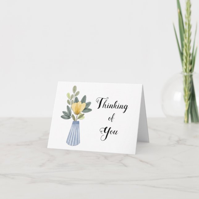 Tarjeta Pensando en ti Hola Hola Saludos Get Well Note (Anverso)
