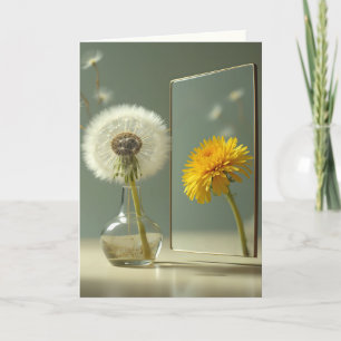 Tarjeta Pensando en ti, la reflexión de Dandelion en un es