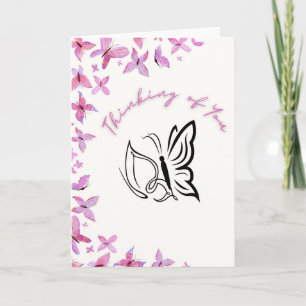 Tarjeta Pensando en ti Mariposa