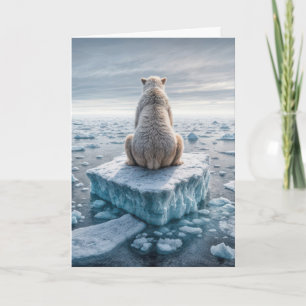Tarjeta Pensando en ti oso polar en Iceberg