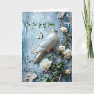 Tarjeta Pensando en Ti - Paloma de Condolencias