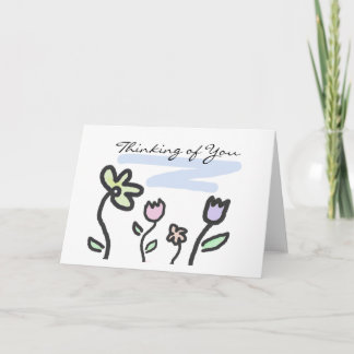 Tarjeta Pensando en ti - Pastel Garden