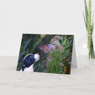 Tarjeta Pensando en ti, Personalizable, un cachorro