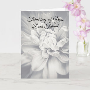 Tarjeta Pensando en ti Querido amigo Floral personalizado