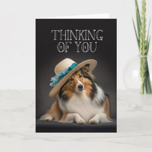 Tarjeta Pensando en ti Sheltie