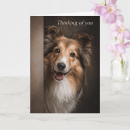 Tarjeta Pensando en ti Shetland Sheepdog