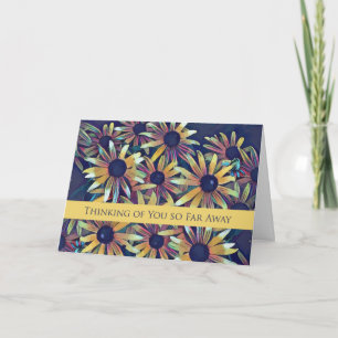 Tarjeta Pensando en ti tan lejos Black Eyed Susans