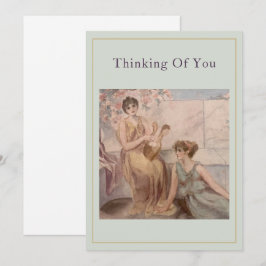 Tarjeta Pensando en Ti Vintage Salvia Serenidad |