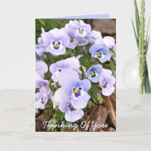 Tarjeta Pensando en Ti Violetas Pasadas Foto Personalizada