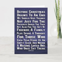 Tarjeta Pensando en ti y los tuyos en Navidad