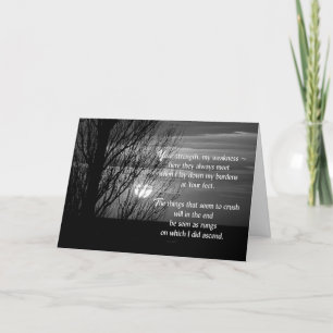 Tarjeta Pensando En Tu Árbol De Atardecer