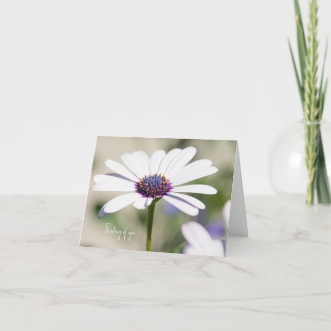 Tarjeta Pensando en tu flor (Anverso)