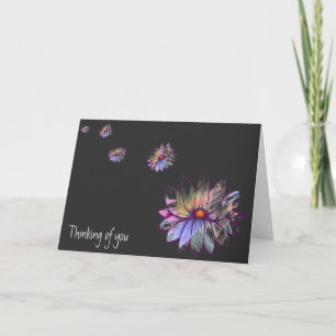 Tarjeta Pensando en tu flor de loto de salpicadura