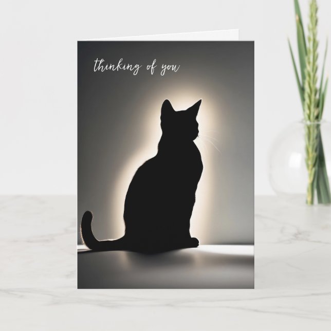 Tarjeta Pensando En Tu Gato (Anverso)