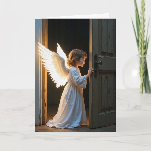 Tarjeta Pensando en tu hijo Angel (Anverso)