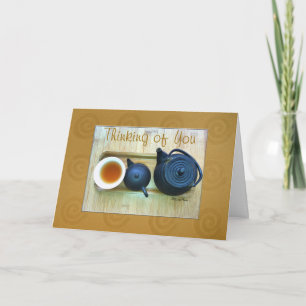 Tarjeta Pensando En Tu Juego De Té Todavía Personalizado D