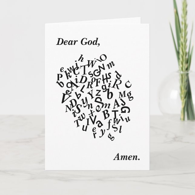 Tarjeta Pensando en tu oración (Anverso)