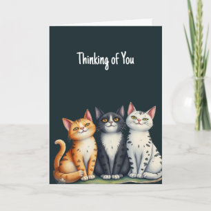 Tarjeta Pensando en tus gatitos guapos
